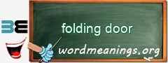 WordMeaning blackboard for folding door